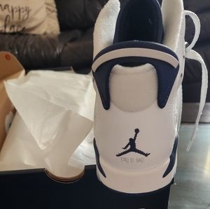 Jordan 6s, size 5.5 navy blue and white